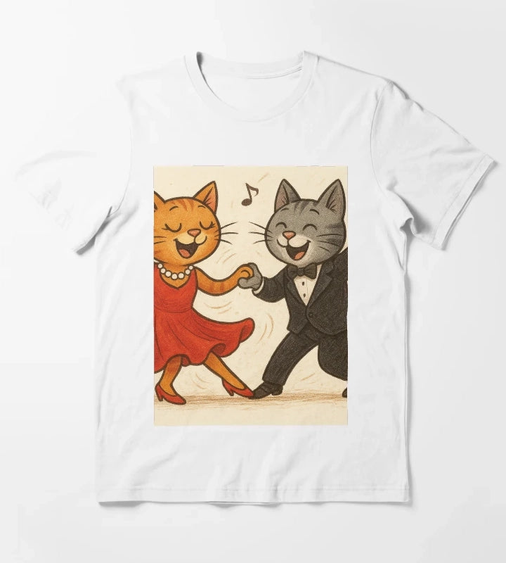Swing dancing with cats T-Shirt White