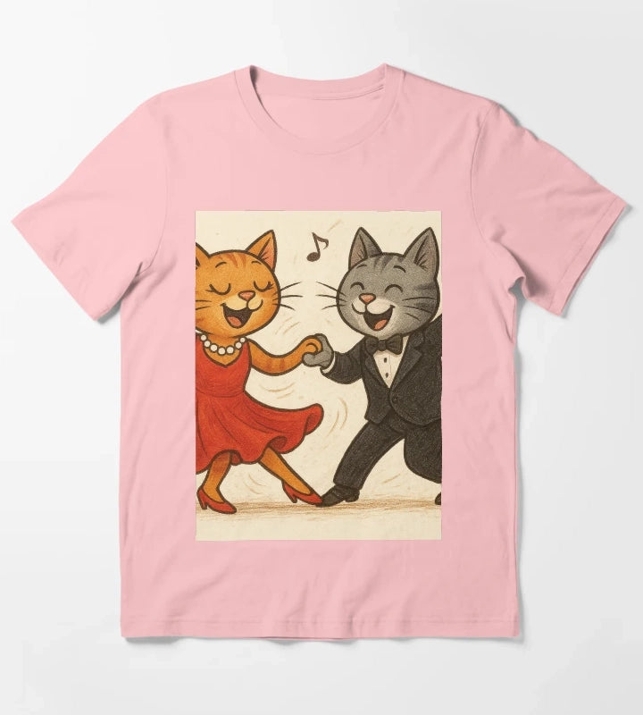 Swing dancing with cats T-Shirt Dark Grey