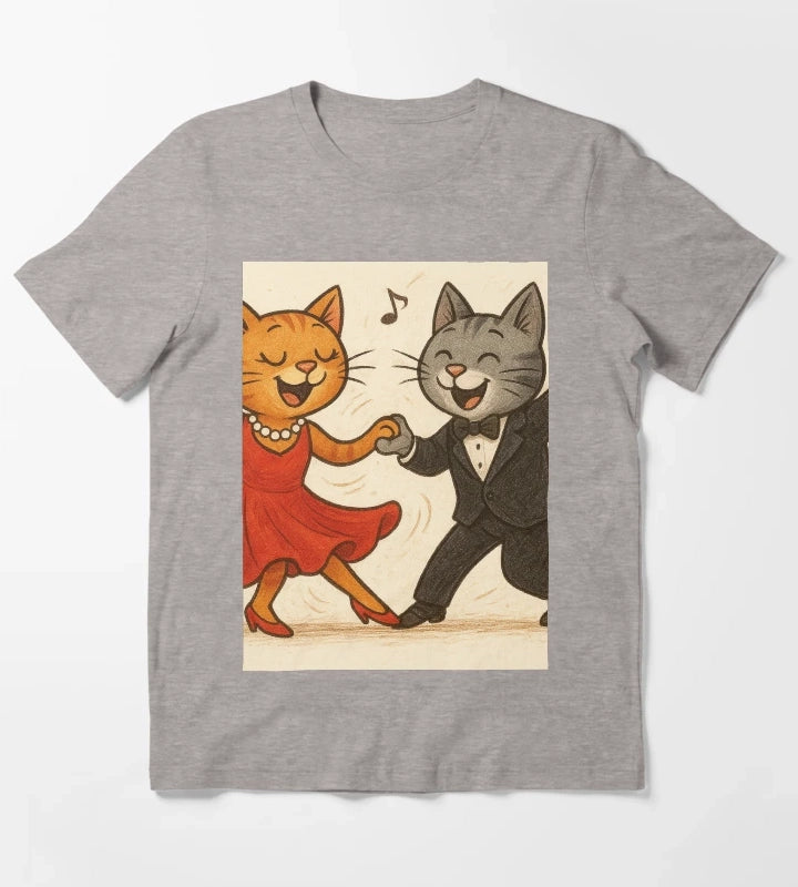 Swing dancing with cats T-Shirt Heather Grey