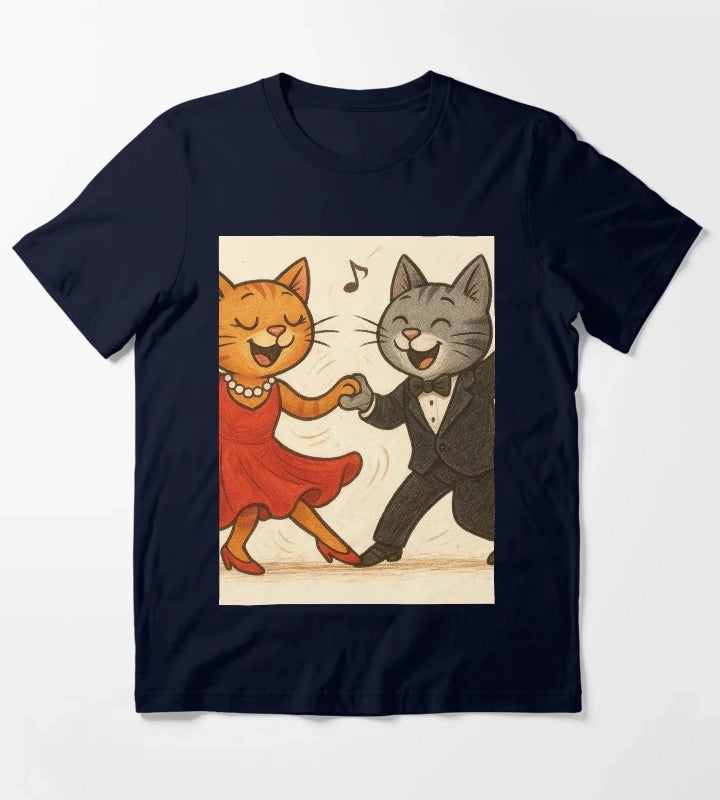 Swing dancing with cats T-Shirt Navy
