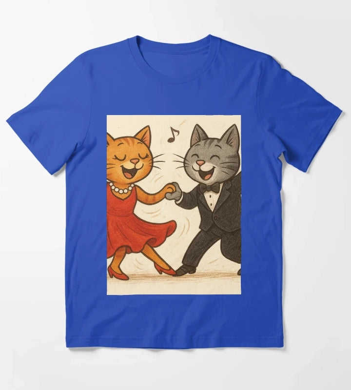 Swing dancing with cats T-Shirt Blue