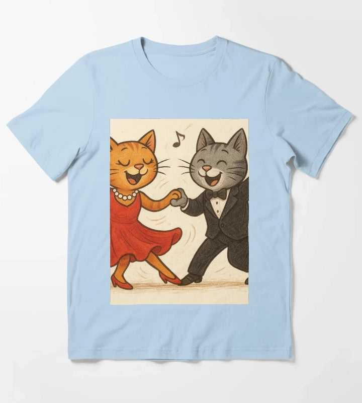 Swing dancing with cats T-Shirt Sky Blue