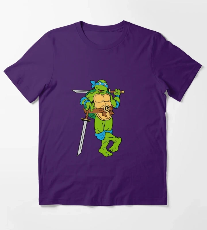 TMNT Leonardo Classic Retro TShirt Sweatshirt Hoodie T-Shirt Purple
