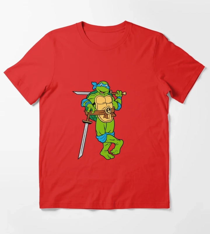TMNT Leonardo Classic Retro TShirt Sweatshirt Hoodie T-Shirt Red