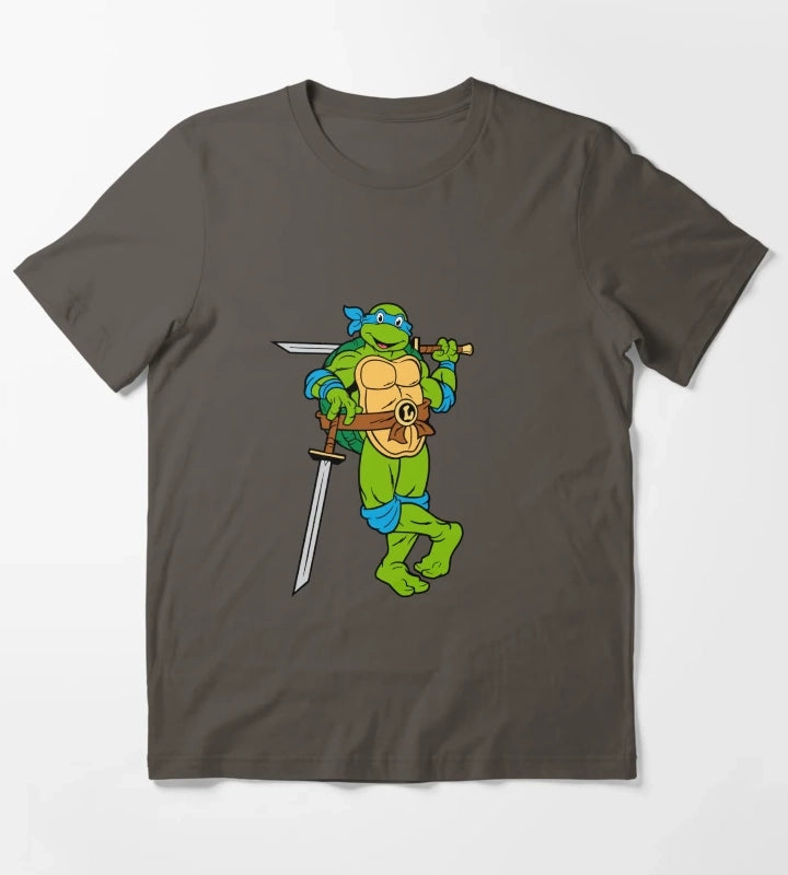 TMNT Leonardo Classic Retro TShirt Sweatshirt Hoodie T-Shirt Dark Grey