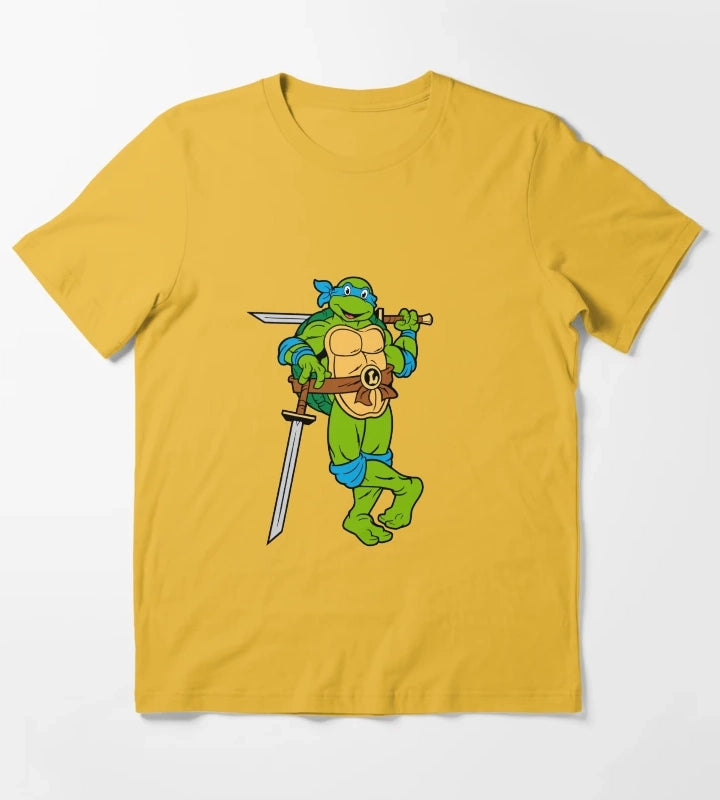 TMNT Leonardo Classic Retro TShirt Sweatshirt Hoodie T-Shirt Yellow