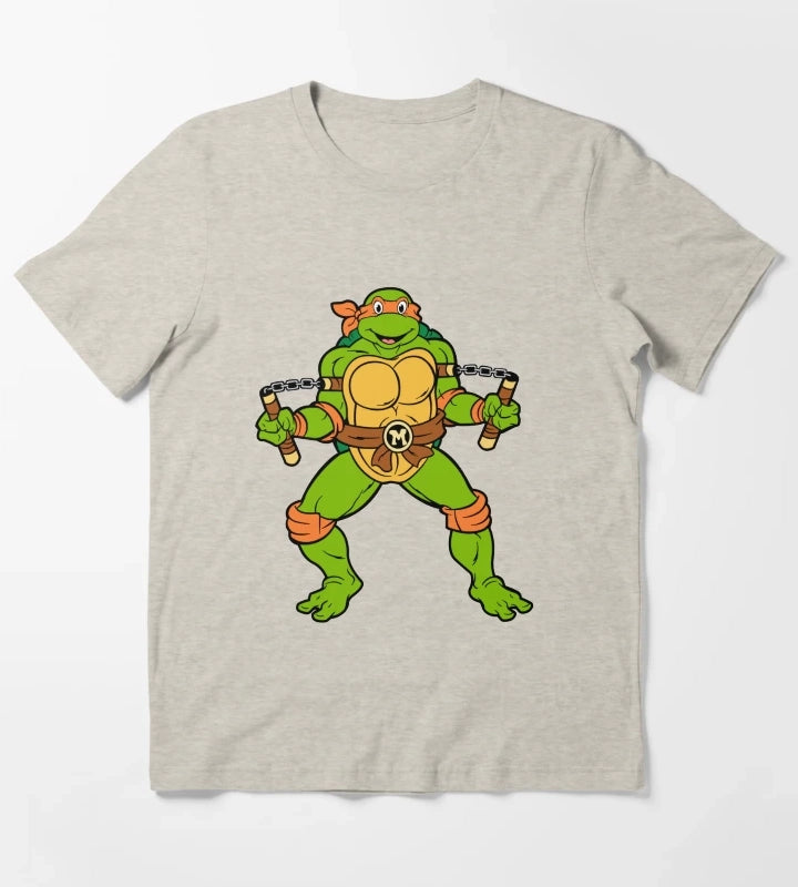 TMNT Michelangelo Classic Retro TShirt Sweatshirt Hoodie T-Shirt Cream