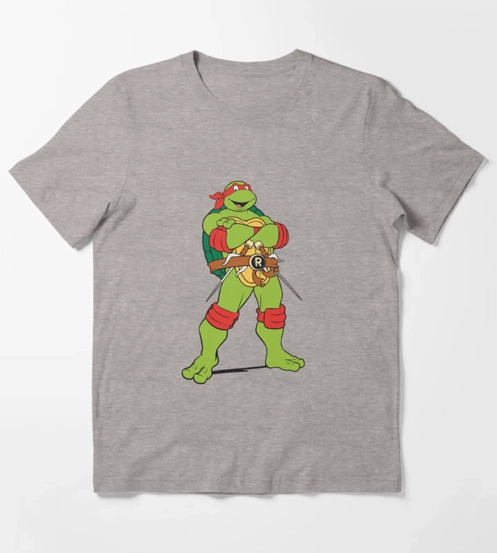 TMNT Raphael Classic Retro TShirt Sweatshirt Hoodie T-Shirt Heather Grey
