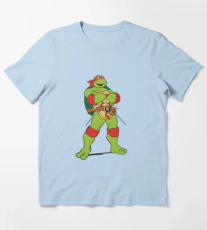 TMNT Raphael Classic Retro TShirt Sweatshirt Hoodie T-Shirt Sky Blue