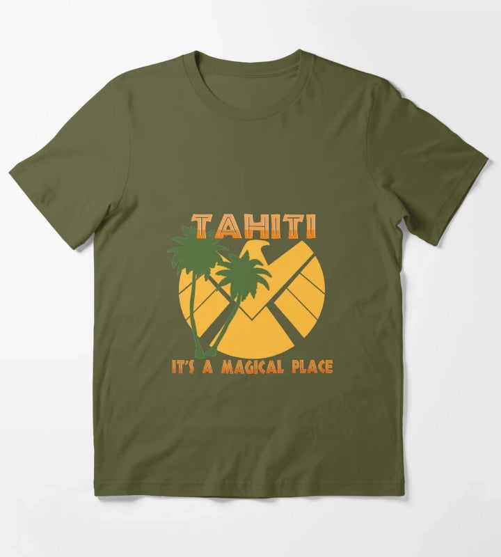 Tahiti Shield T-Shirt Olive Green