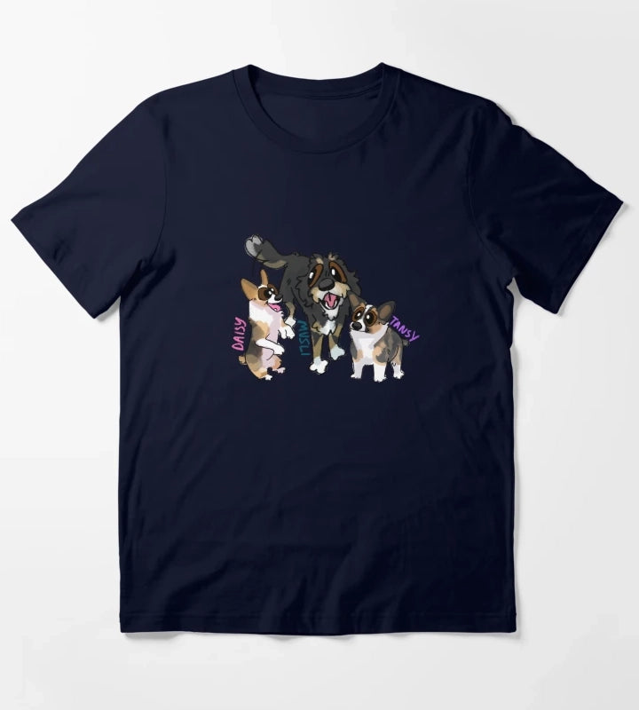 Tansy Daisy and Musli T-Shirt Navy