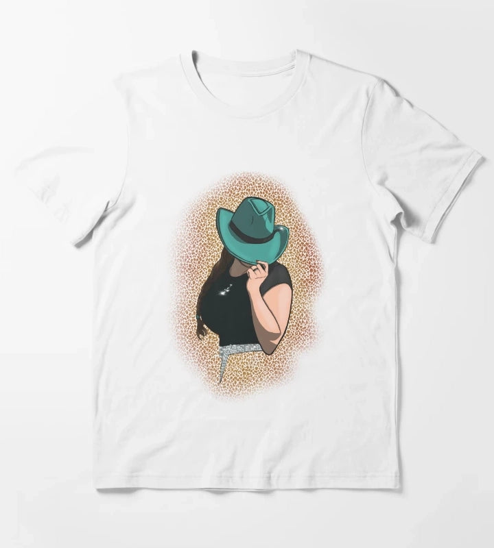 Teal Cowgirl T-Shirt White