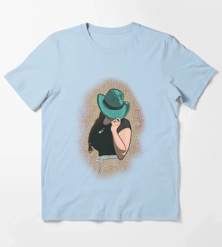 Teal Cowgirl T-Shirt Sky Blue