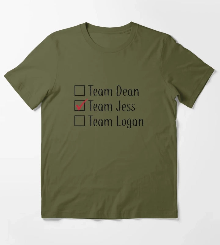Team Jess T-Shirt Olive Green