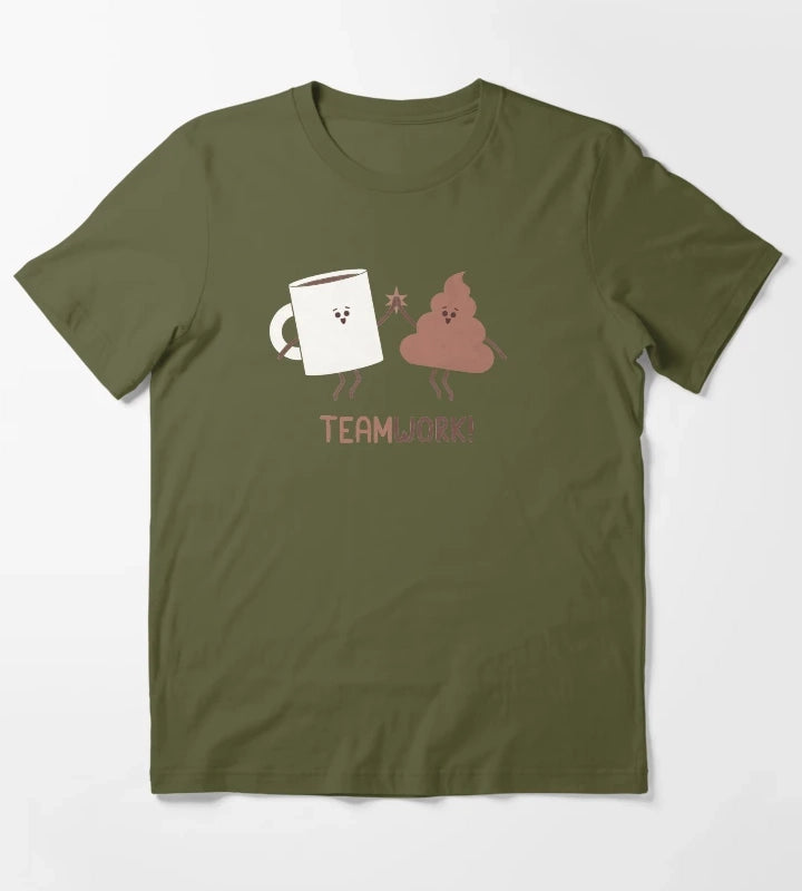 Teamwork T-Shirt Olive Green