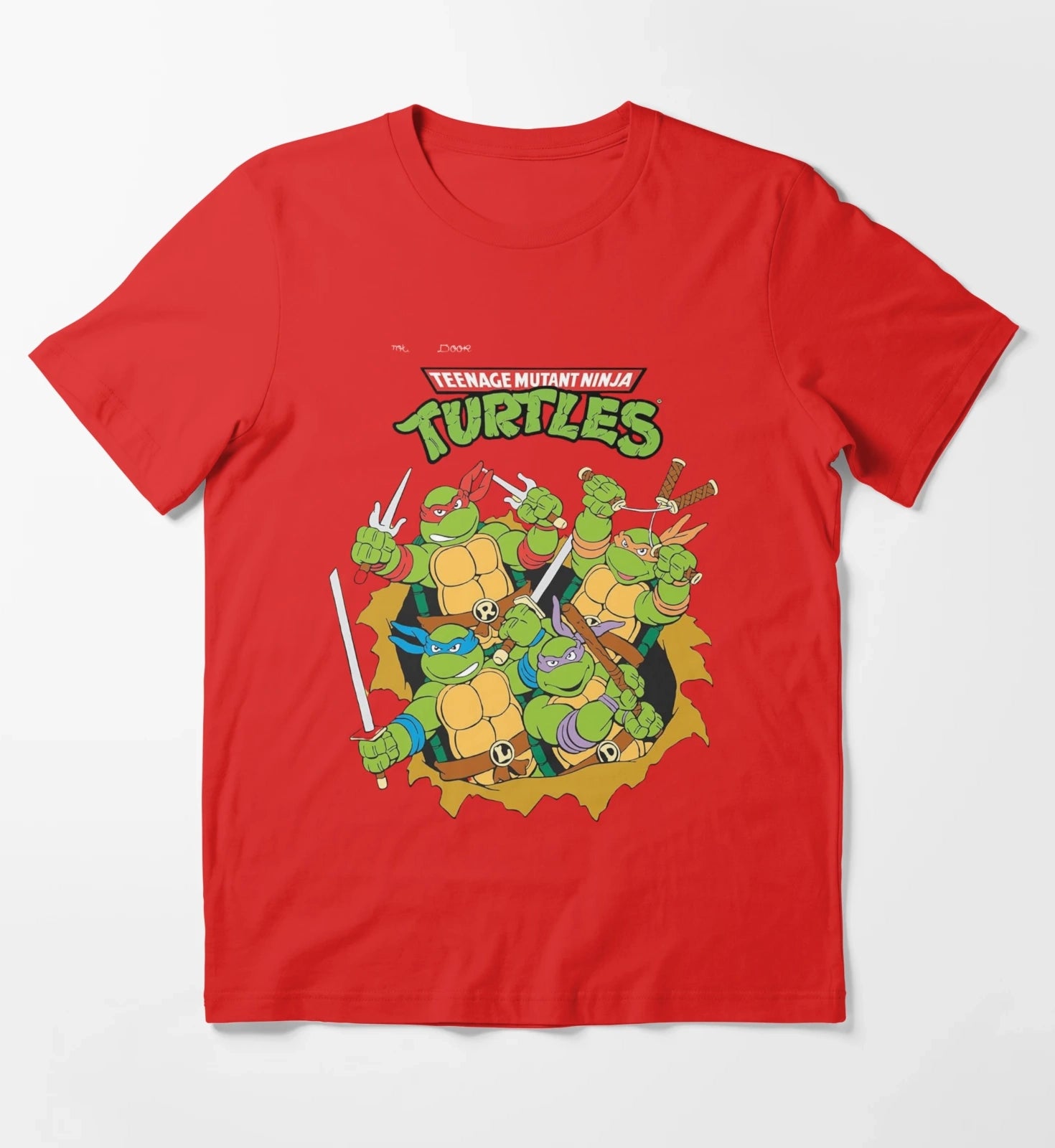 Teenage Mutant Ninja Classic Retro Logo TShirt Hoodies Sweatshirt T-Shirt Red