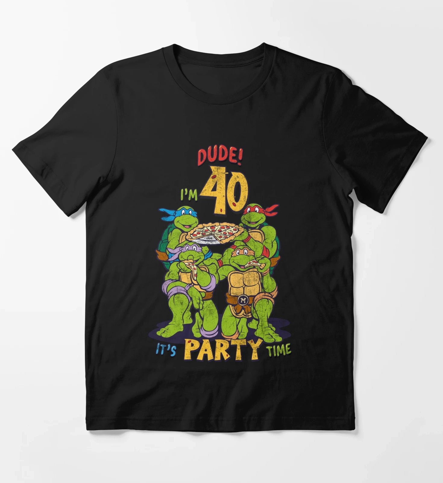 Teenage Mutant Ninja Turtles 40th Birthday Pizza Party T-Shirt