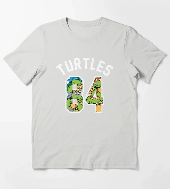 Teenage Mutant Ninja Turtles 84 Group Collage T-Shirt Light Grey