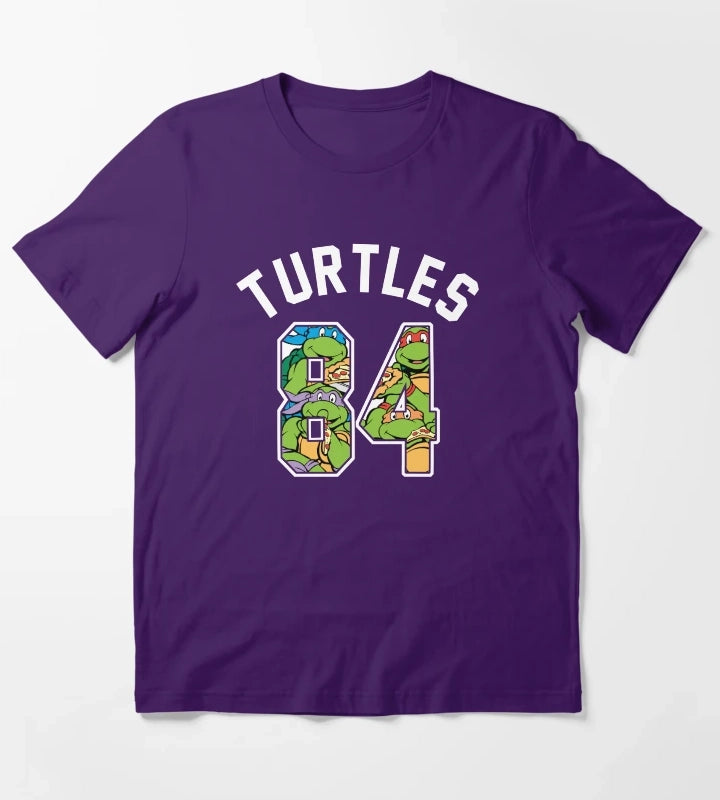 Teenage Mutant Ninja Turtles 84 Group Collage T-Shirt Purple