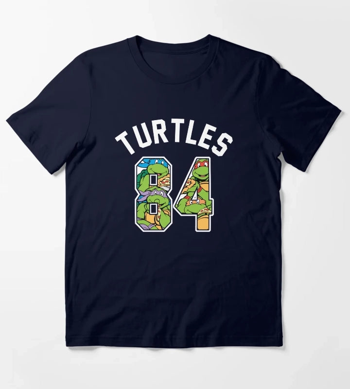 Teenage Mutant Ninja Turtles 84 Group Collage T-Shirt Navy