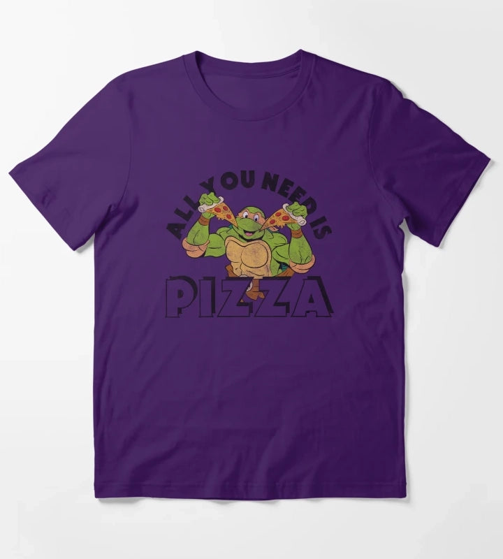 Teenage Mutant Ninja Turtles All You Need Is Pizza T-Shirt Purple