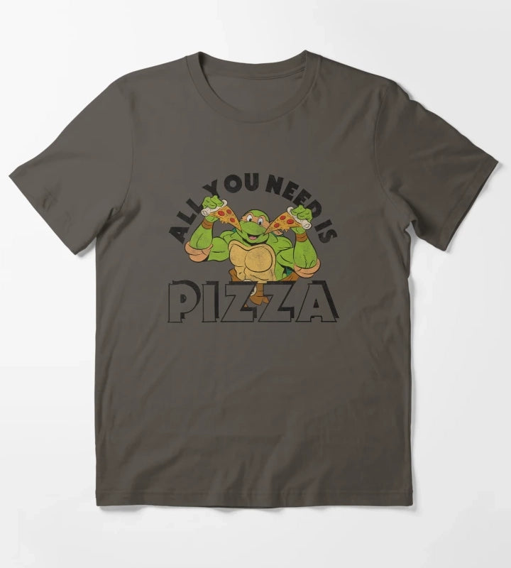 Teenage Mutant Ninja Turtles All You Need Is Pizza T-Shirt Dark Grey