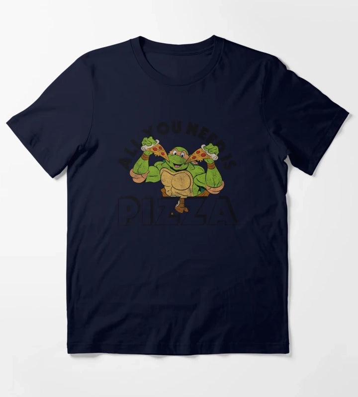 Teenage Mutant Ninja Turtles All You Need Is Pizza T-Shirt Navy