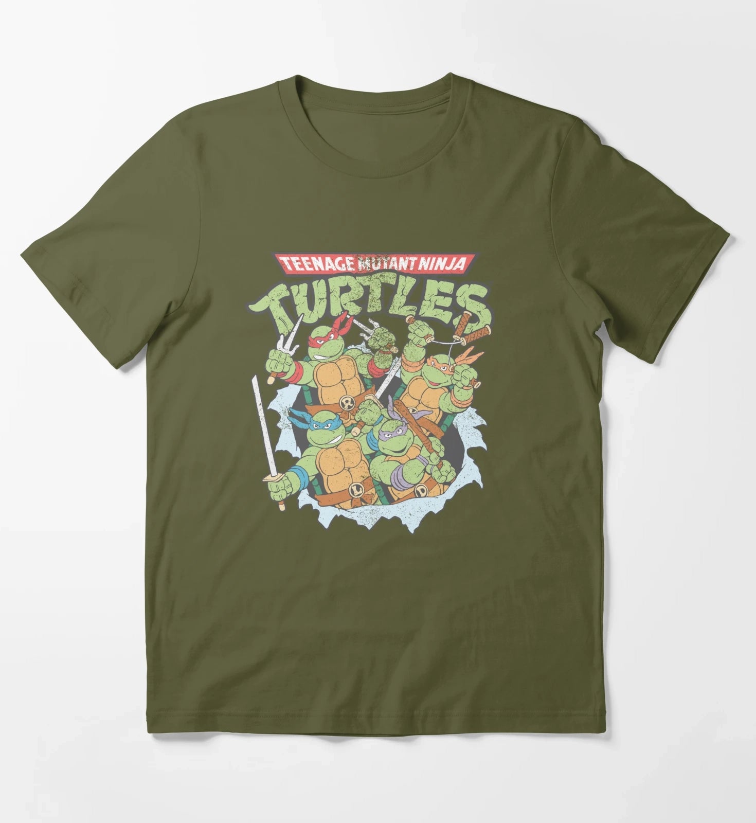 Teenage Mutant Ninja Turtles Breakthrough Group T-Shirt Olive Green