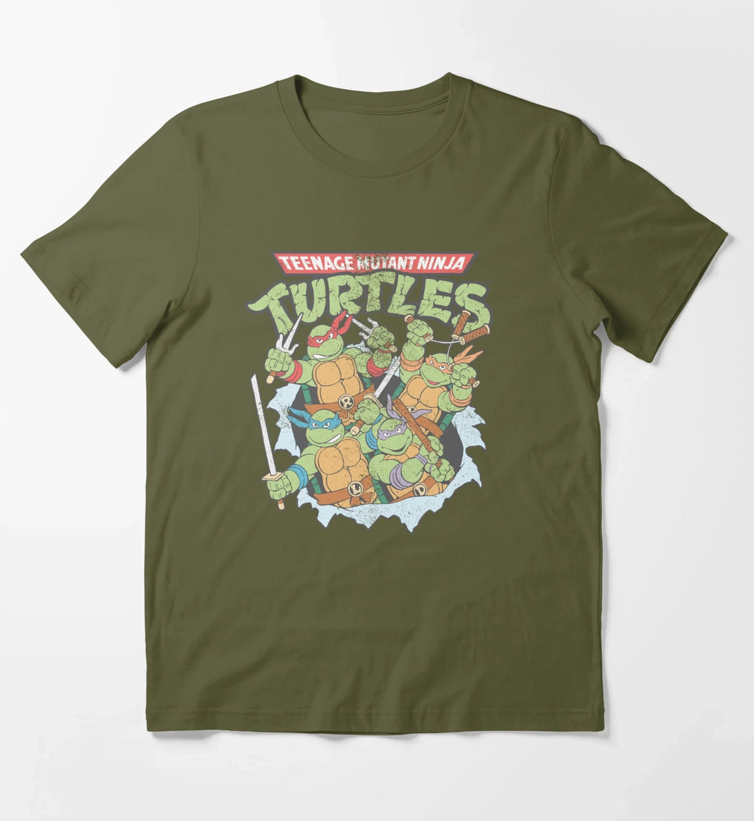 Teenage Mutant Ninja Turtles Breakthrough Group T-Shirt Olive Green
