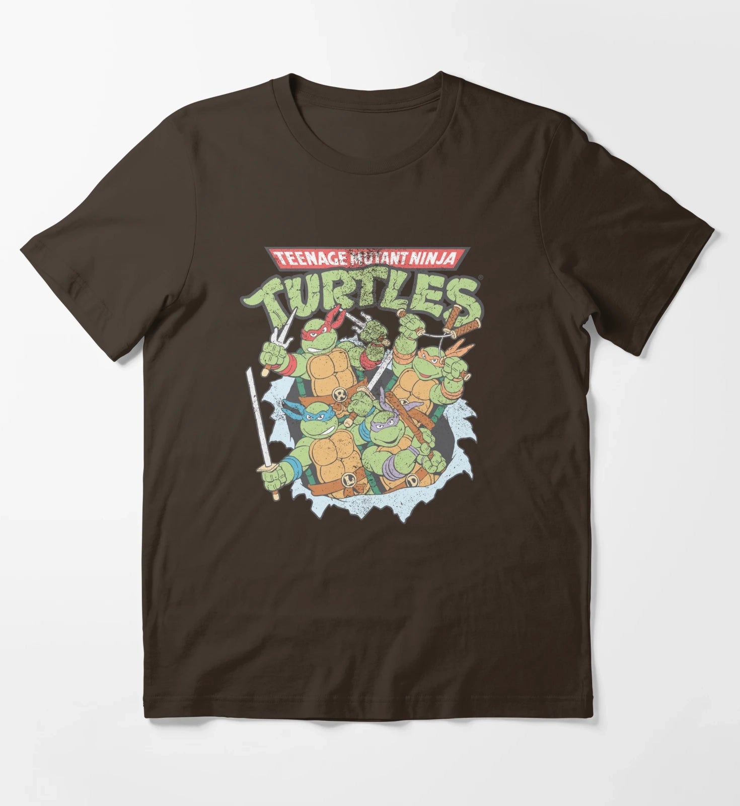 Teenage Mutant Ninja Turtles Breakthrough Group T-Shirt Brown
