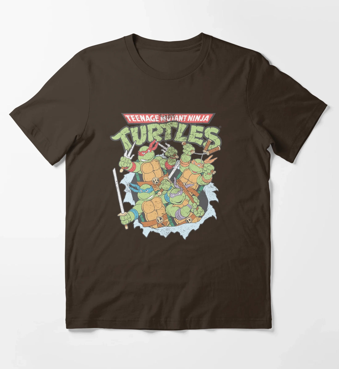 Teenage Mutant Ninja Turtles Breakthrough Group T-Shirt Brown