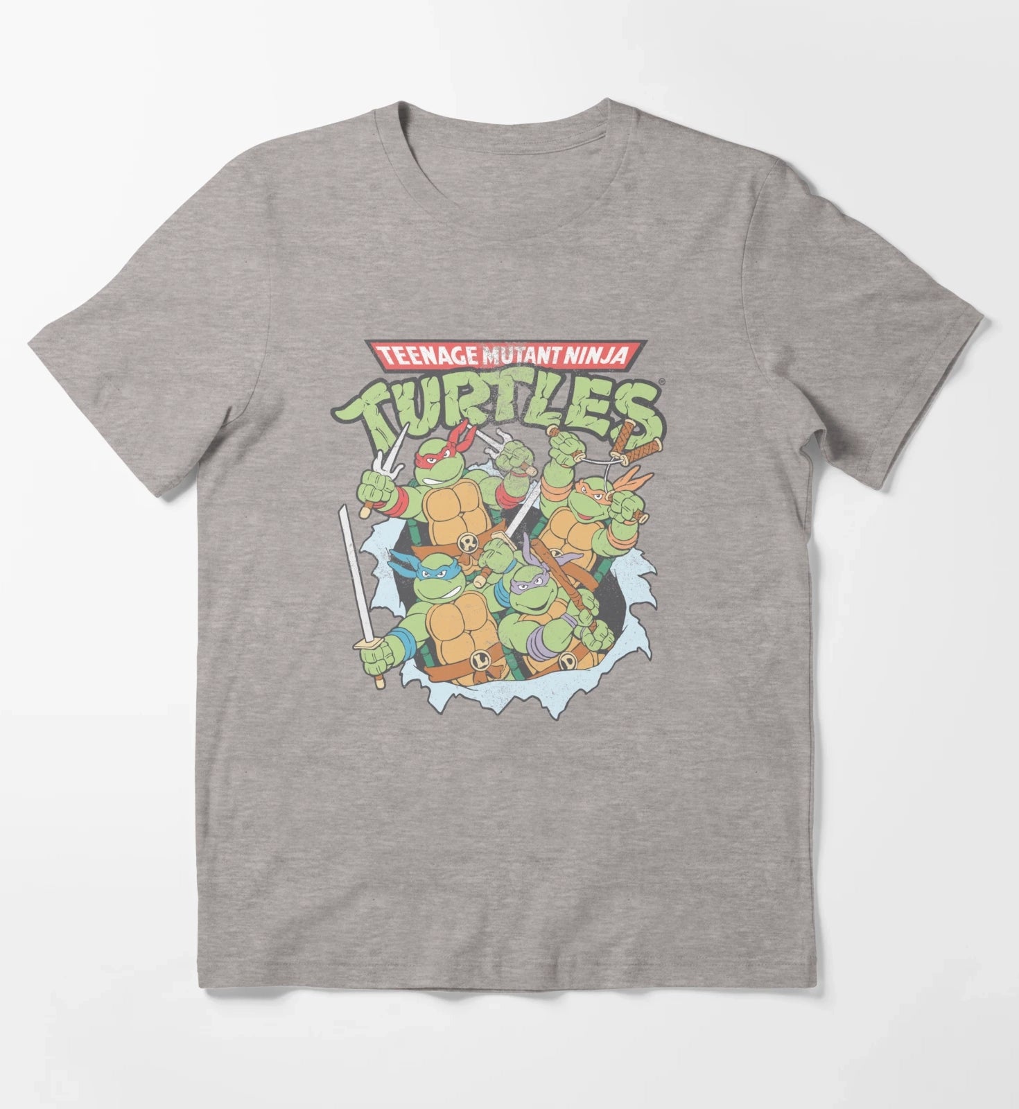 Teenage Mutant Ninja Turtles Breakthrough Group T-Shirt Heather Grey