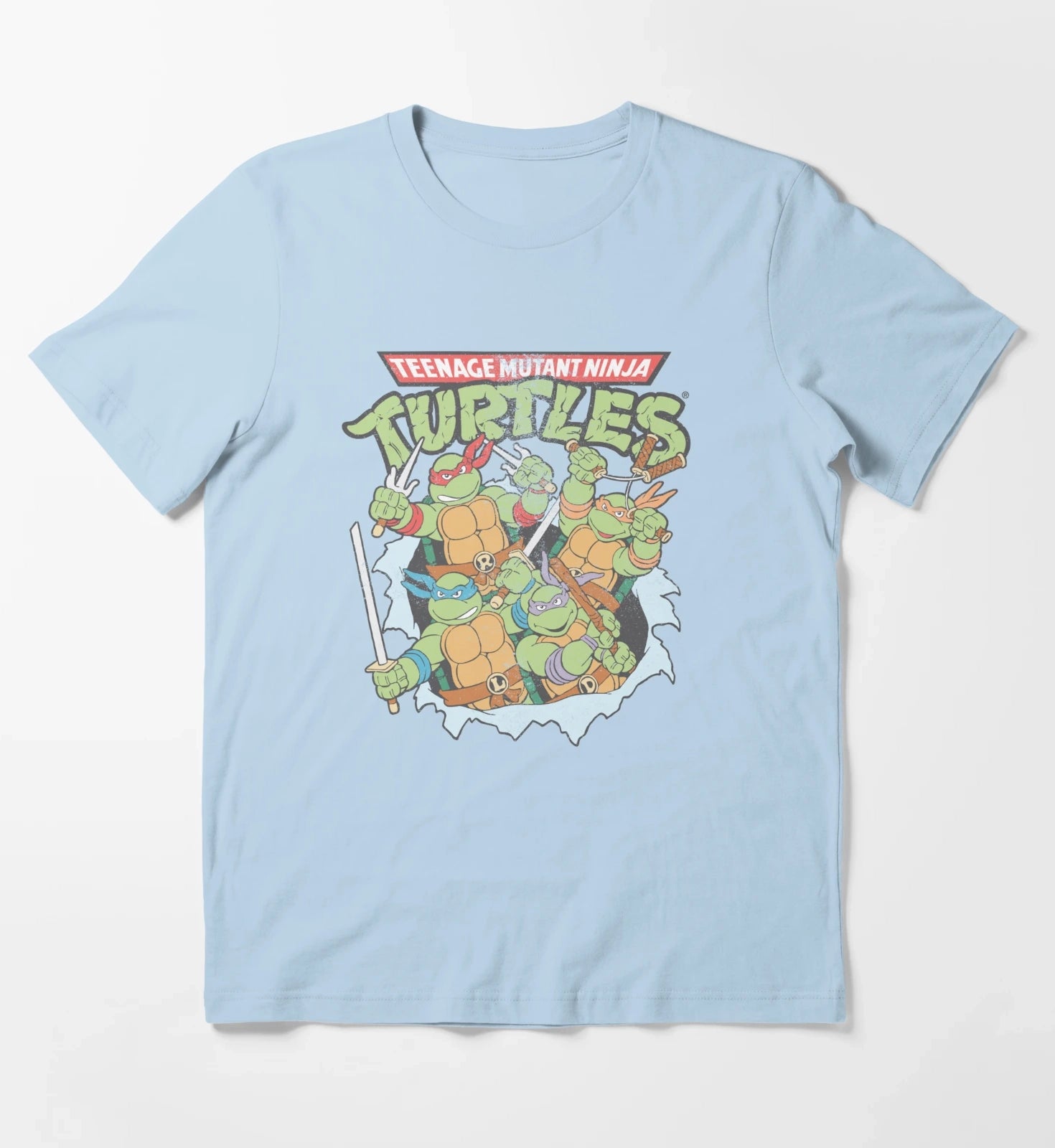 Teenage Mutant Ninja Turtles Breakthrough Group T-Shirt Sky Blue