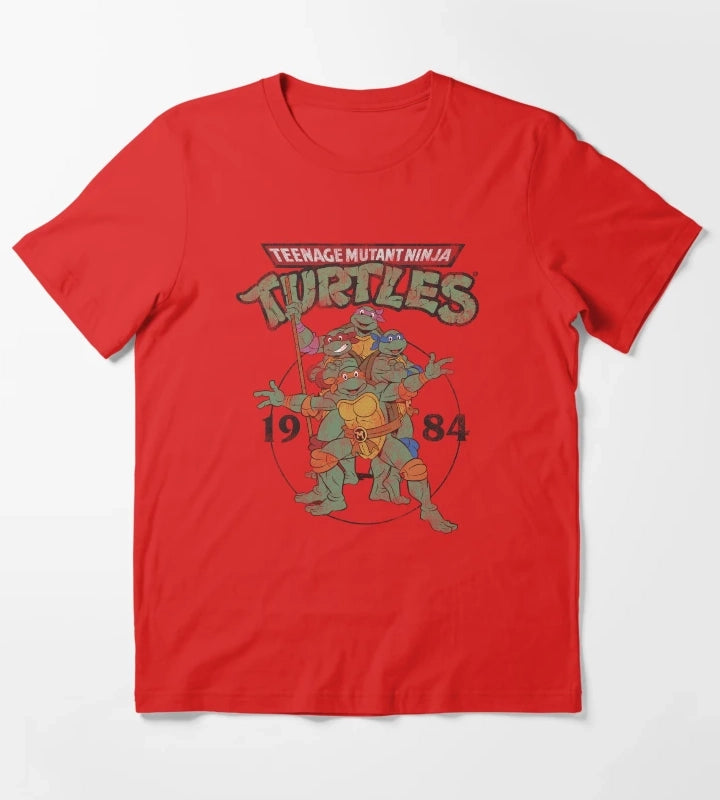 Teenage Mutant Ninja Turtles Classic Circle 1984 T-Shirt Red