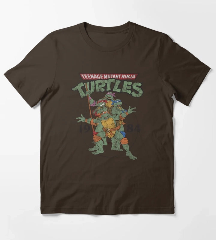 Teenage Mutant Ninja Turtles Classic Circle 1984 T-Shirt Brown