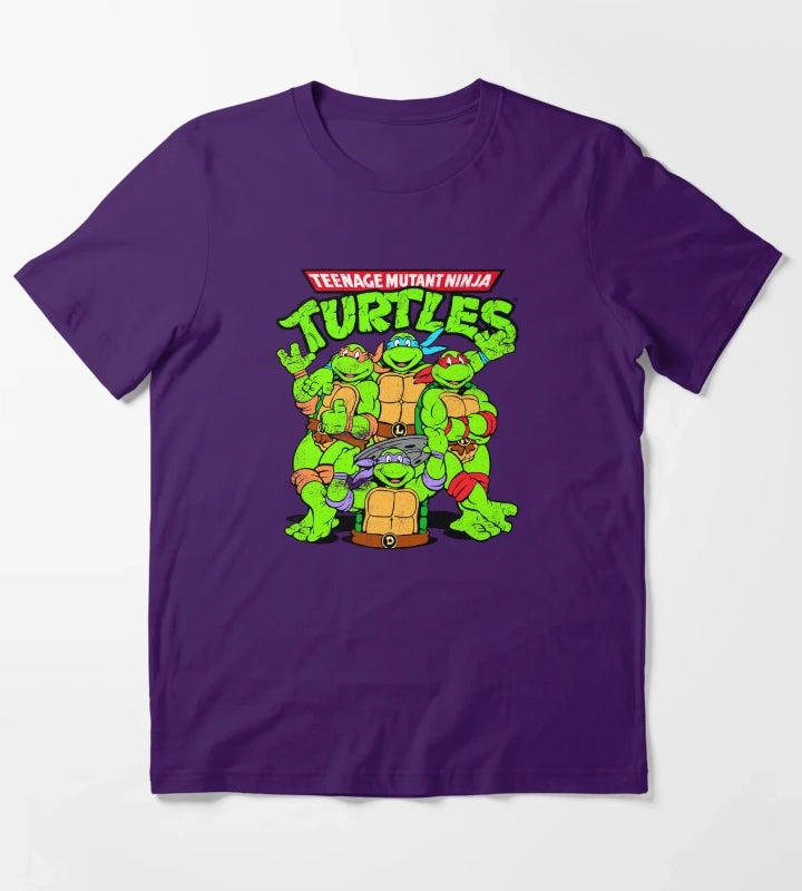 Teenage Mutant Ninja Turtles Classic Group Shot T-Shirt Purple