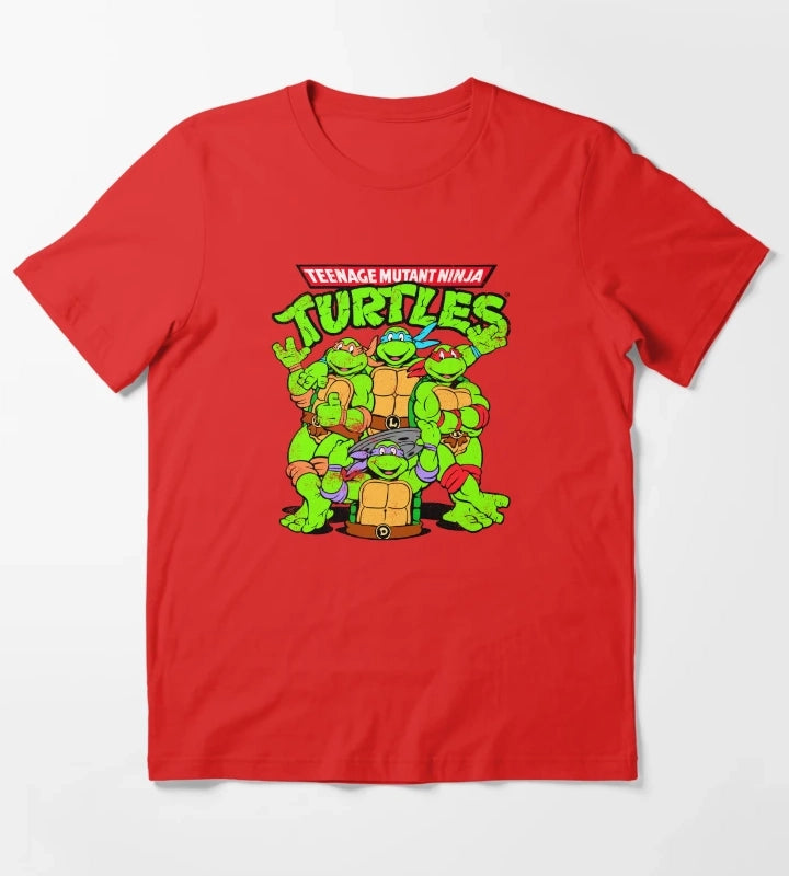 Teenage Mutant Ninja Turtles Classic Group Shot T-Shirt Red