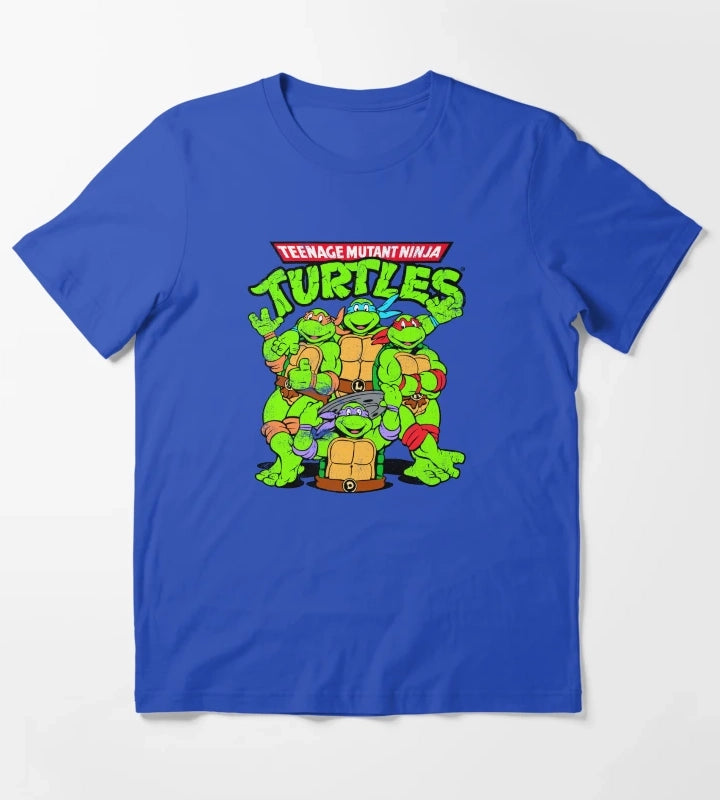 Teenage Mutant Ninja Turtles Classic Group Shot T-Shirt Blue
