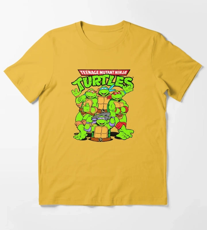 Teenage Mutant Ninja Turtles Classic Group Shot T-Shirt Yellow