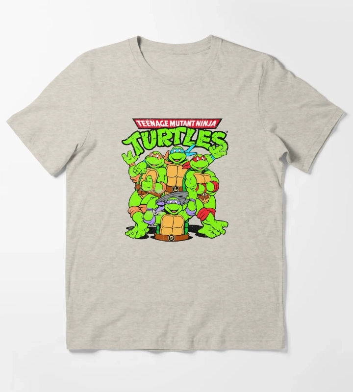 Teenage Mutant Ninja Turtles Classic Group Shot T-Shirt Cream