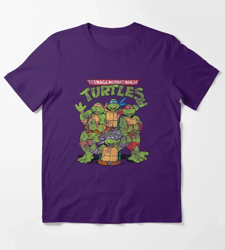 Teenage Mutant Ninja Turtles Classic Retro Logo T-Shirt Purple