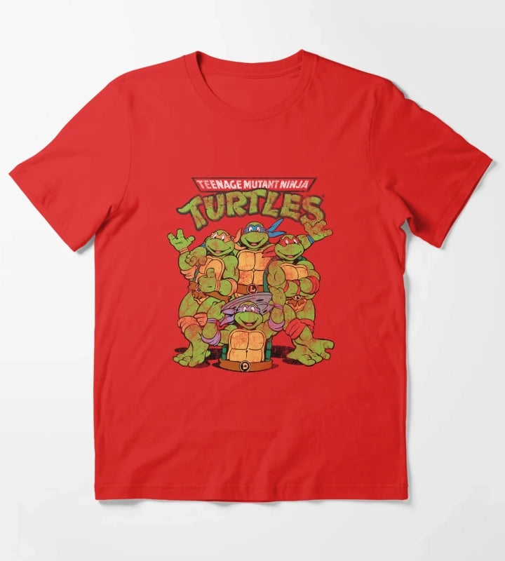 Teenage Mutant Ninja Turtles Classic Retro Logo T-Shirt Red