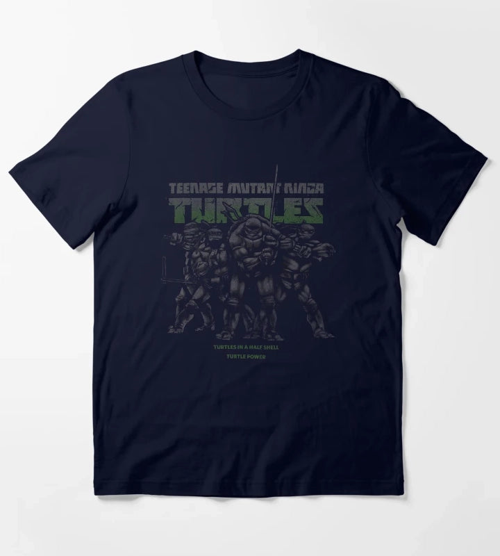 Teenage Mutant Ninja Turtles Dark Group Portrait T-Shirt Navy