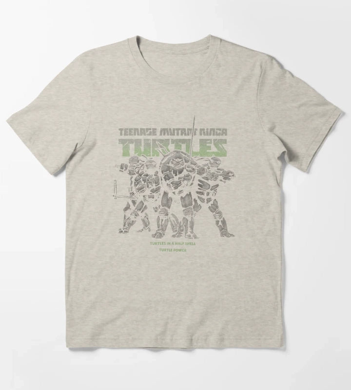 Teenage Mutant Ninja Turtles Dark Group Portrait T-Shirt Cream