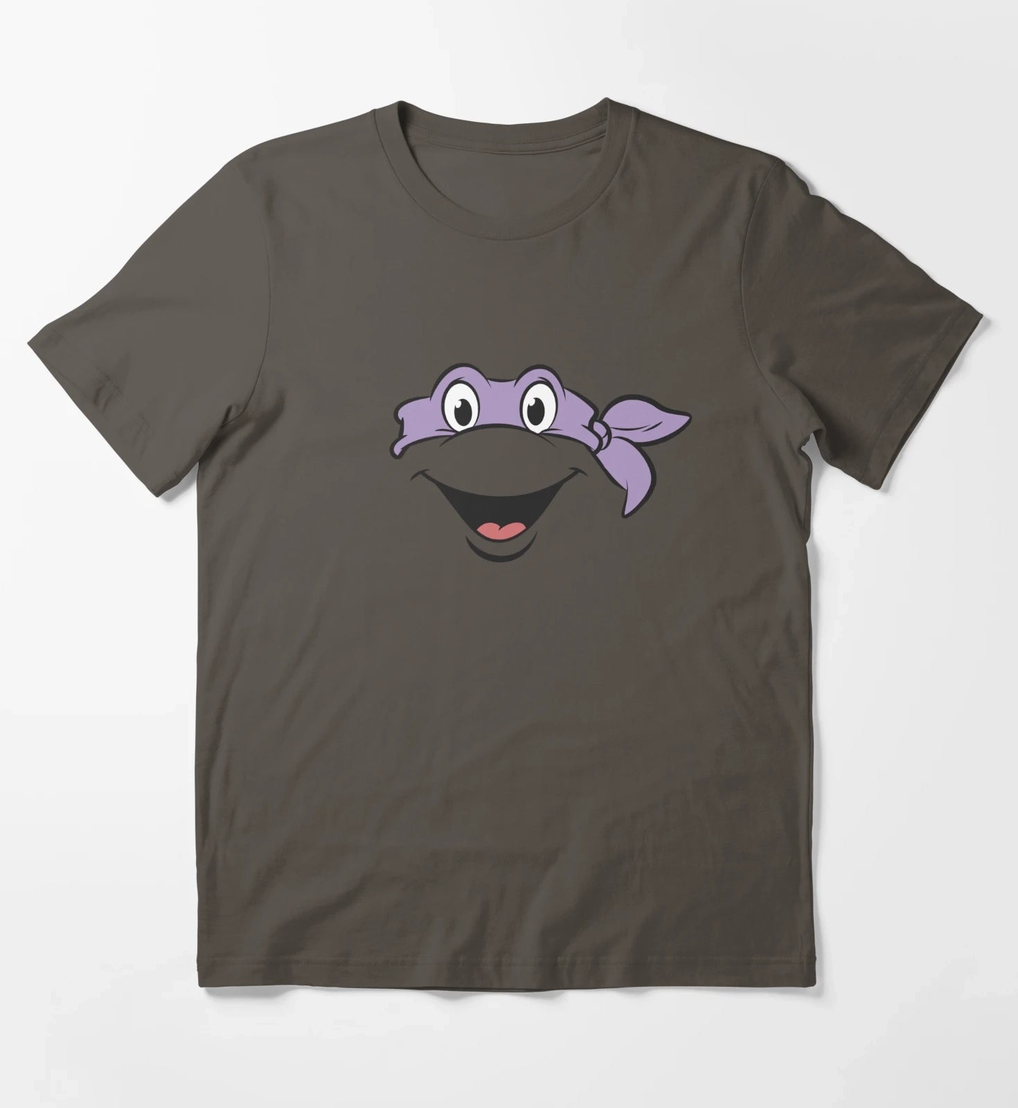 Teenage Mutant Ninja Turtles Donatello Big Face Costume T-Shirt Dark Grey