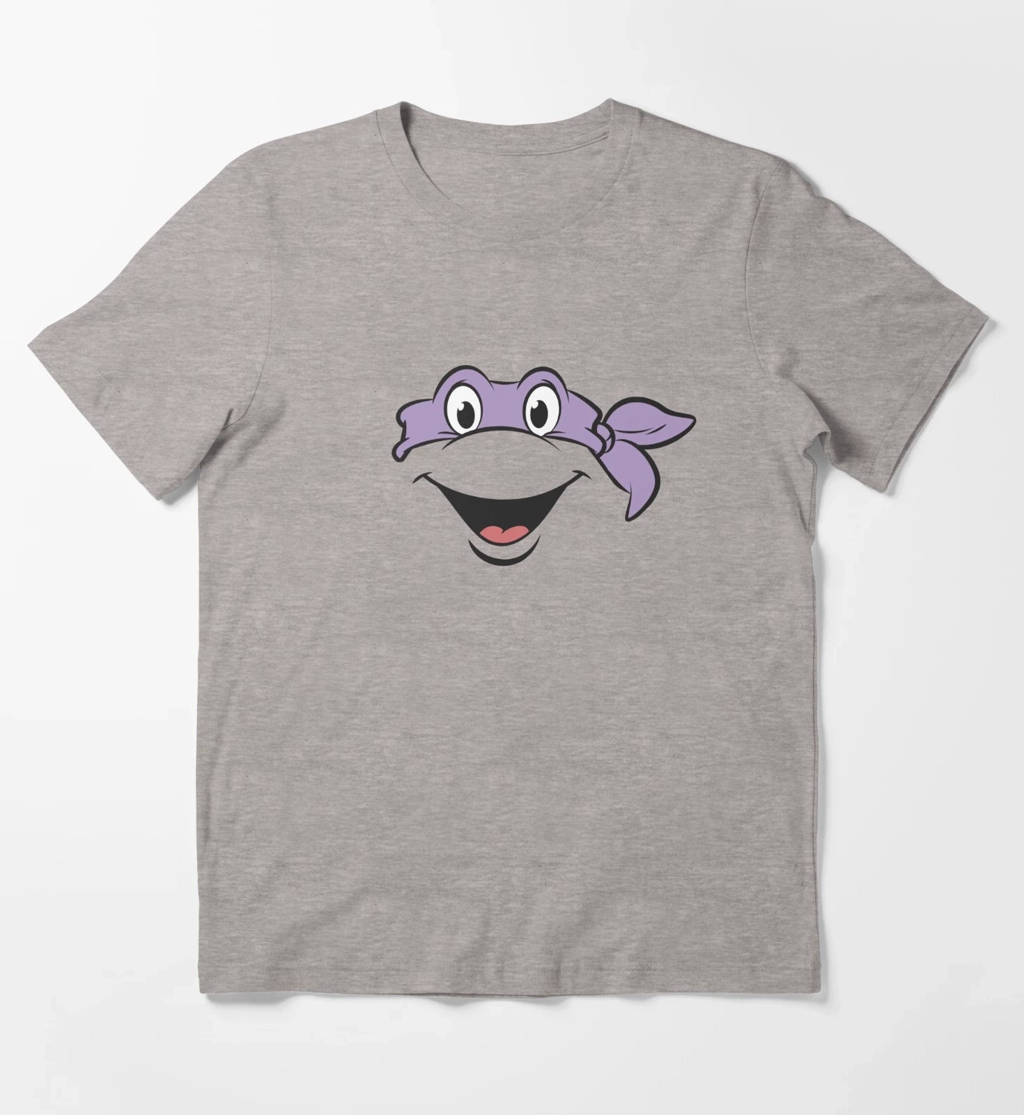 Teenage Mutant Ninja Turtles Donatello Big Face Costume T-Shirt Heather Grey