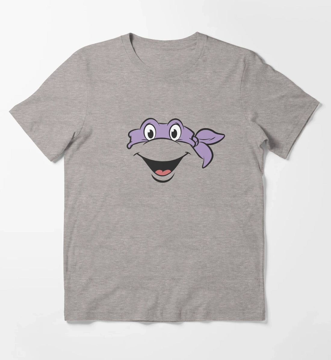 Teenage Mutant Ninja Turtles Donatello Big Face Costume T-Shirt Heather Grey