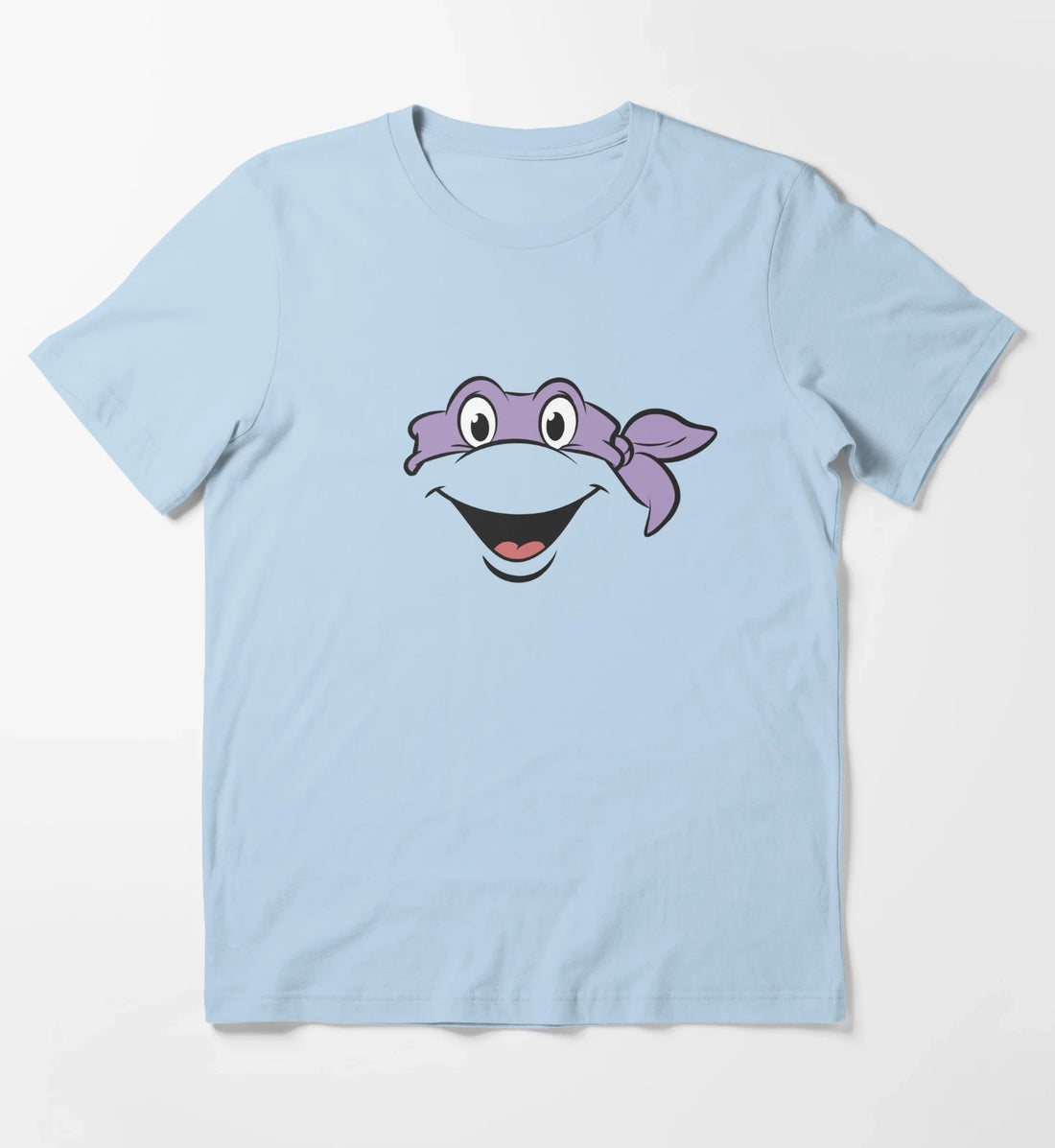 Teenage Mutant Ninja Turtles Donatello Big Face Costume T-Shirt Sky Blue