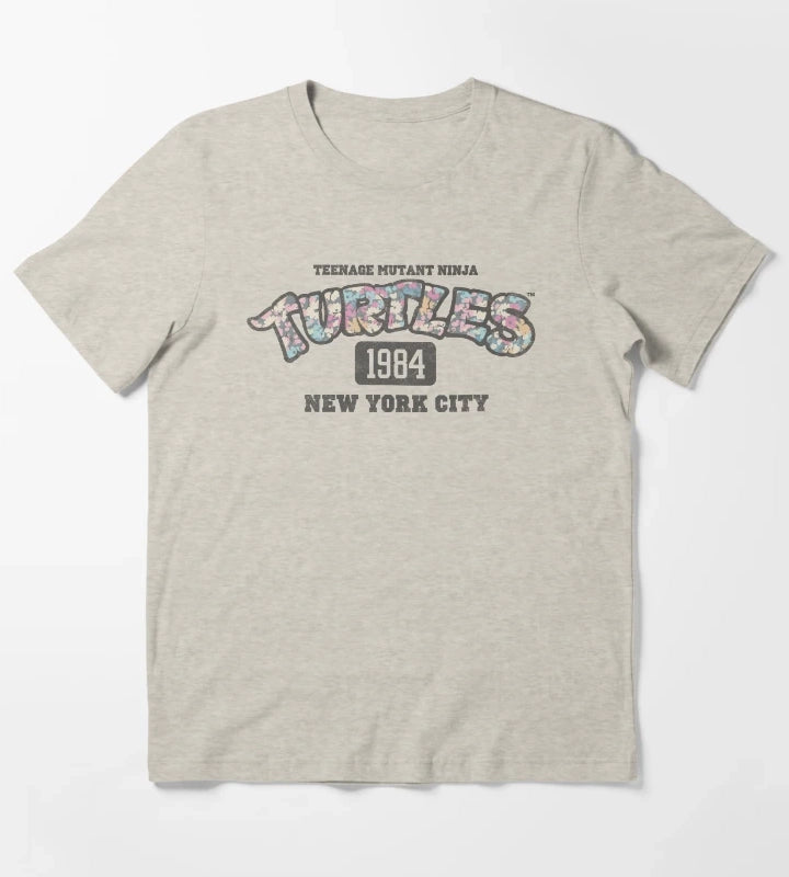 Teenage Mutant Ninja Turtles Flower Turtles Logo T-Shirt Cream