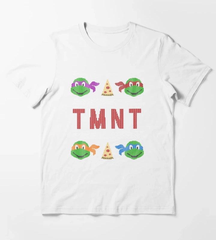 Teenage Mutant Ninja Turtles Group Ugly Christmas Sweater T-Shirt White